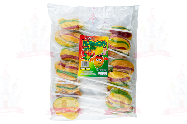 PALETA MANGO PERICO 30/20 PZA CHILONOKIS - EL CASTILLO DEL DULCE