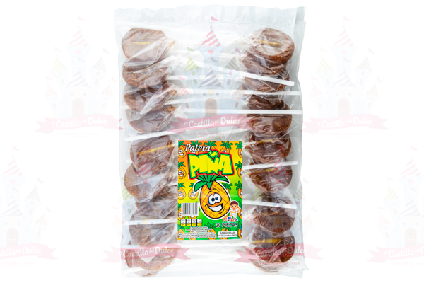 PALETA PIÑA ENCHILADA 30/20 PZA CHILONOKIS - EL CASTILLO DEL DULCE