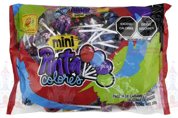 PALETA MINI PINTACOLORES 25/50 PZAS DE LA ROSA - EL CASTILLO DEL DULCE