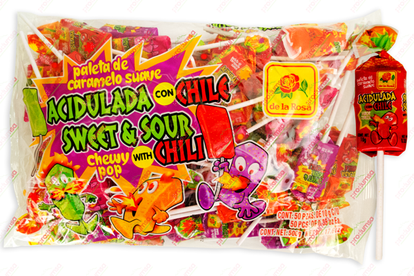 PALETA SUAVE ACIDULADA 25/40 PZ. LA ROSA - EL CASTILLO DEL DULCE