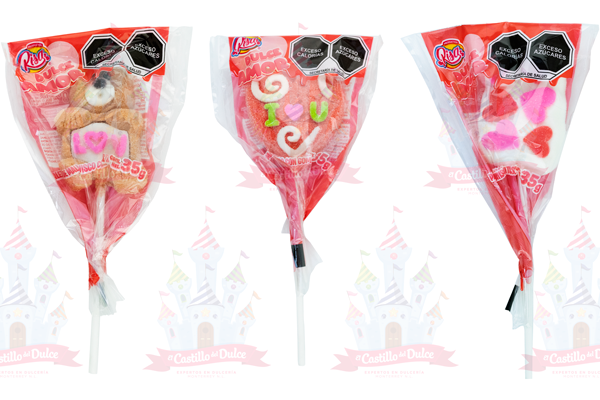 PALETA SAN VALENTIN 45/1 PZA RISA - EL CASTILLO DEL DULCE