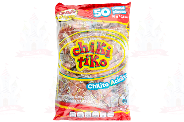 POLVO CHIKI TIKO 24/50 PZA CHILOGOGO - EL CASTILLO DEL DULCE