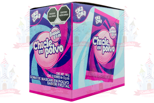 OKA LOKA CHICLE C/POLVO TUTTI FRUTI 18/12 PAF - EL CASTILLO DEL DULCE