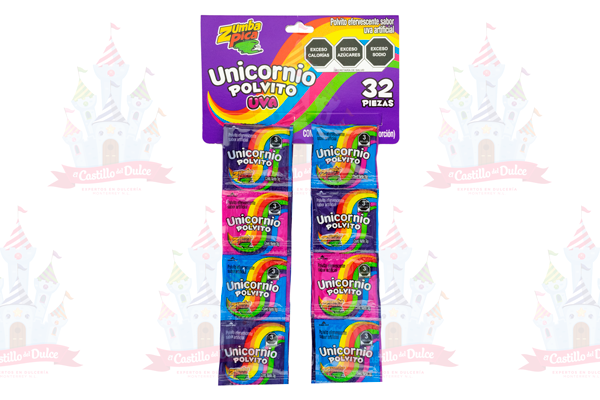 POLVITO UNICORNIO UVA 44/32 PZA ZUMBAPICA - EL CASTILLO DEL DULCE