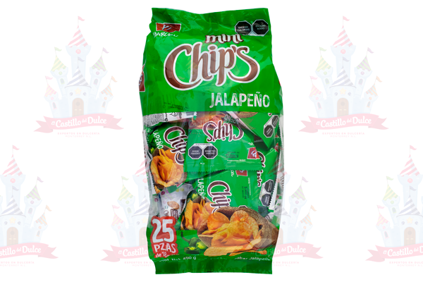 MINI CHIPS JALAPENO 6/25/450 GRS BARCEL