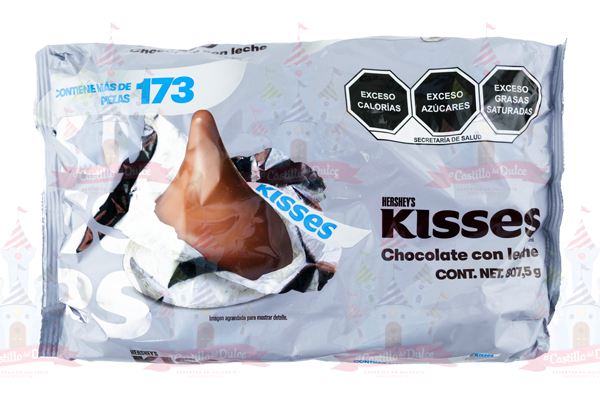 KISS PLATEADO 5/807.5 GR. 200 PZA APROX HERSHEY