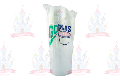 VASO CRISTAL 3 OZ C/TAPA 40/25 PZA GOPLAS - EL CASTILLO DEL DULCE