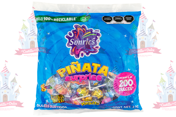 PAQ PIÑATA SURPRISE NVA 6/2.00 KG SONRICS