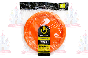 PLATO #9 NARANJA 12/20 PZA FAB. SELECTAS - EL CASTILLO DEL DULCE