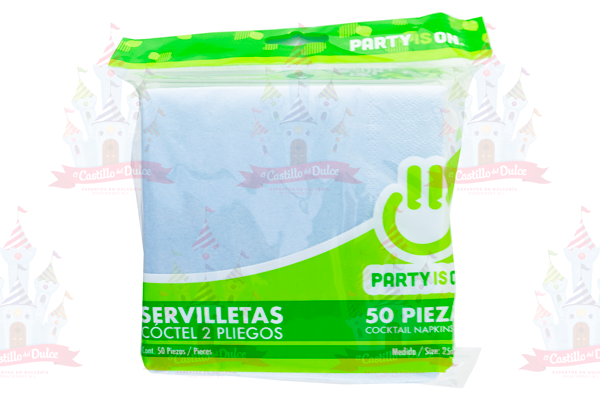 SERV. COCTEL AZUL CIELO 12/50 FAB. SELECTA