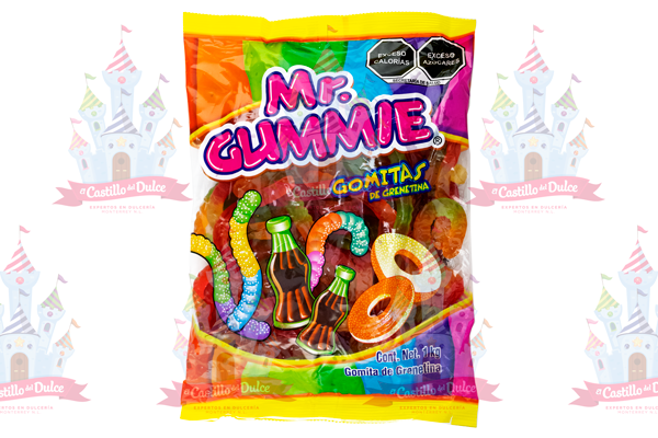 MR GUMMIE GOMA LOMBRIZ LARGA BRILLADA 12/1 KG