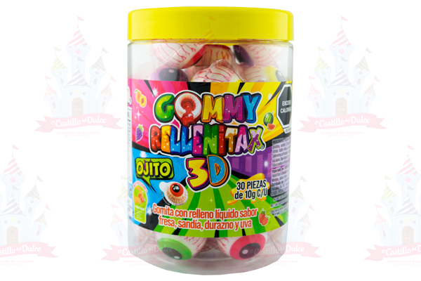 GOMITAS RELLENITAS 3D OJITOS LOCOS 12/30 PZ HUBIN