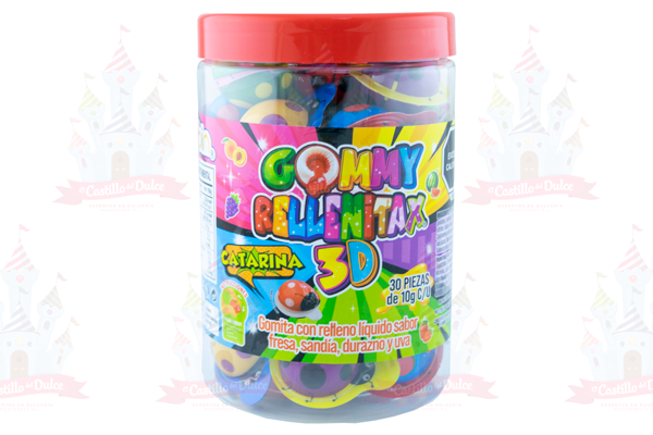 GOMITAS RELLENITAS 3D CATARINAS 12/30 PZ HUBIN