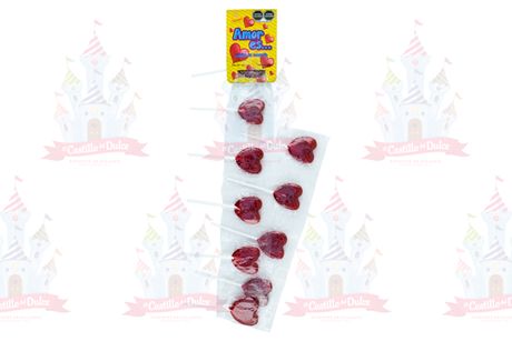 PALETA CORAZON TIRA 50/10 GARDENIA - EL CASTILLO DEL DULCE
