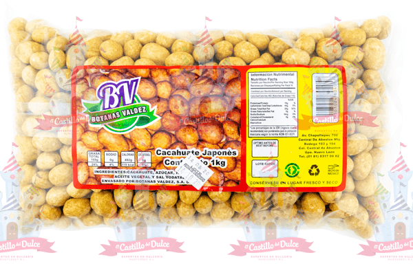 CACAHUATE JAPONES NATURAL 1 KG JUVENTUD - EL CASTILLO DEL DULCE