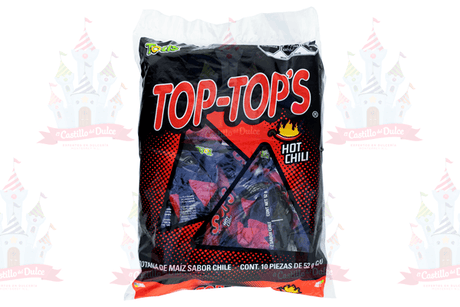TOP TOPS HOT CHILI 8/10 52G TOTIS - EL CASTILLO DEL DULCE