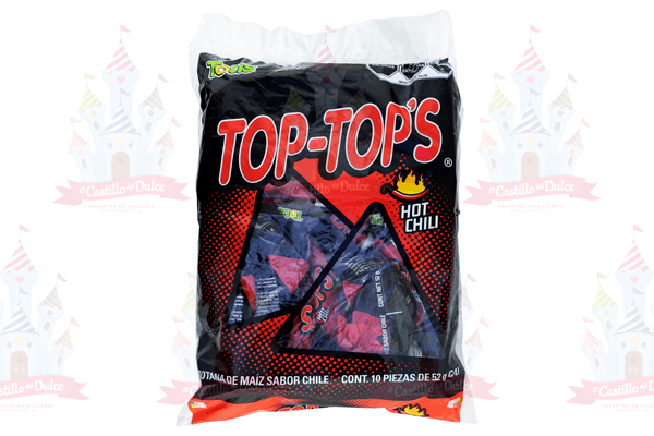 TOP TOPS HOT CHILI 8/10 52G TOTIS - EL CASTILLO DEL DULCE