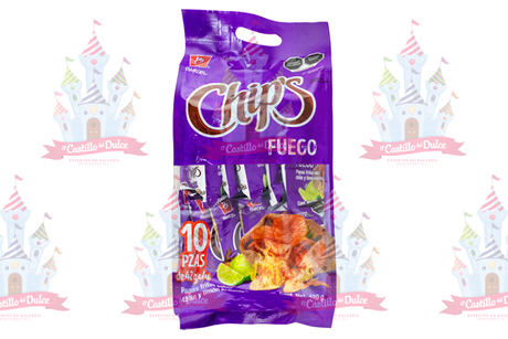 BOLSA CHIPS FUEGO 4/10 PZA 42 GS BARCEL - EL CASTILLO DEL DULCE