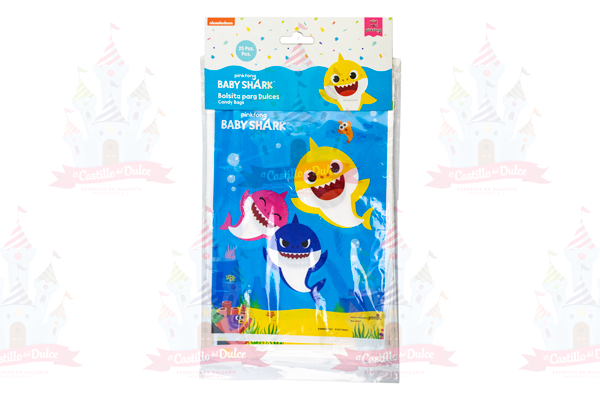 BOLSA BABY SHARK 6/25 PZA GRANMARK - EL CASTILLO DEL DULCE