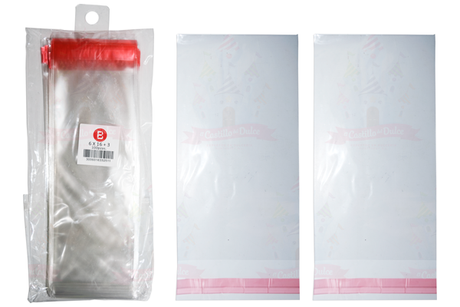 BOLSA CELOFAN C/ADHESIVO 6X16+3 50/100 PZ PYB - EL CASTILLO DEL DULCE