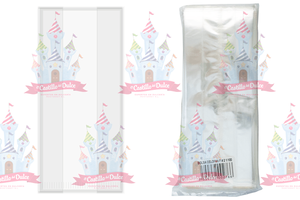 BOLSA CELOFAN # 2 FUELLE 1/100 - EL CASTILLO DEL DULCE