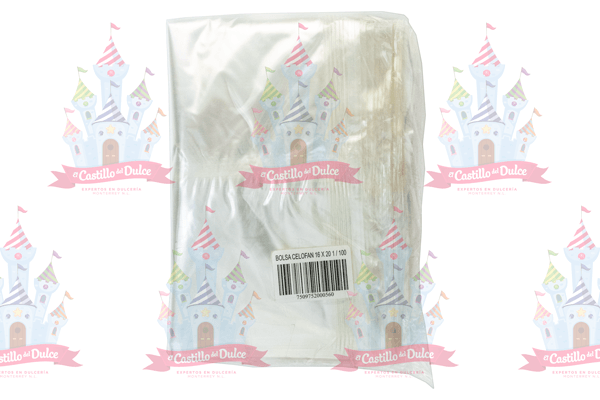 BOLSA CELOFAN 16X20 1/100 - EL CASTILLO DEL DULCE