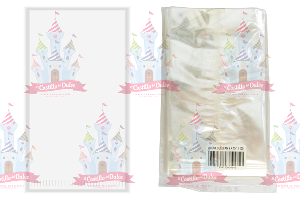 BOLSA CELOFAN 9X15 1/100 - EL CASTILLO DEL DULCE