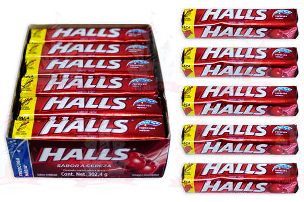 HALLS CEREZA NVA PRESENTACION 30/12 PZA ADAMS - EL CASTILLO DEL DULCE