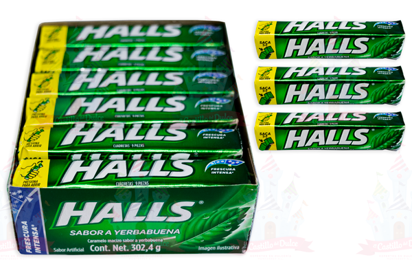 HALLS YERBA NVA PRESENTACION 30/12 PZA ADAMS - EL CASTILLO DEL DULCE