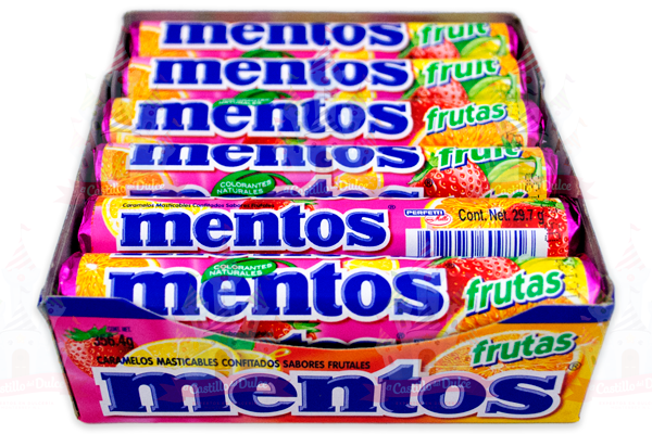 MENTOS ROLL FRUIT 16/12 PZAS - EL CASTILLO DEL DULCE