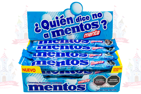 MENTOS MENTA FLOWP 20/20 PZA CHUPA CHUPS - EL CASTILLO DEL DULCE