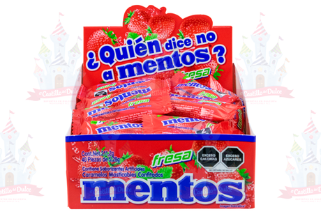 MENTOS BIPIEZA FRESA 10/40 PZA CHUPA CHUPS - EL CASTILLO DEL DULCE