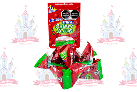 MINI CHERRY SOURS TIRA 40/10 PZ CANELS - EL CASTILLO DEL DULCE