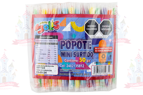POPOTE MINI SURTIDO 40/50 PZA LUGO - EL CASTILLO DEL DULCE