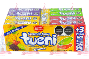 CARAMELO TUENI DISPLAY 18/24 + 3 GRATIS CANELS - EL CASTILLO DEL DULCE