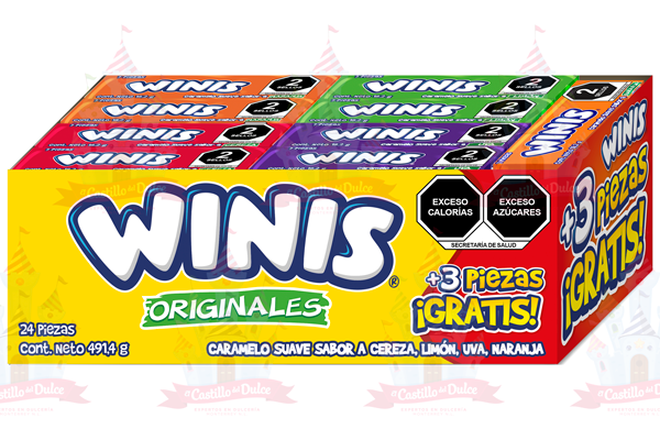 WINIS TUBO ORIGINALES 18/24 PZS. WINIS – EL CASTILLO DEL DULCE