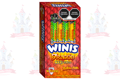 WINIS MAXI TUBITO DRAGON TAMARINDO 36/16 PZA - EL CASTILLO DEL DULCE