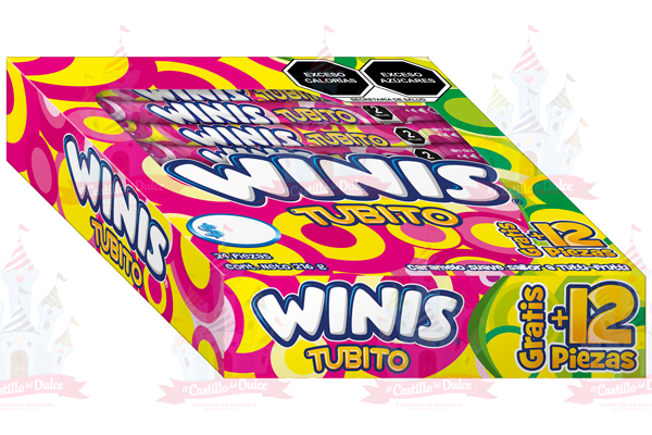 WINIS TUTTI FRUTTI TUBITO 24/36 PZA - EL CASTILLO DEL DULCE