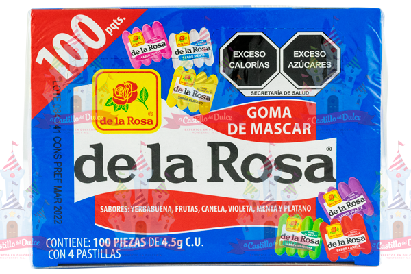 CHICLE 4 PAST. 24/100 LA ROSA – EL CASTILLO DEL DULCE