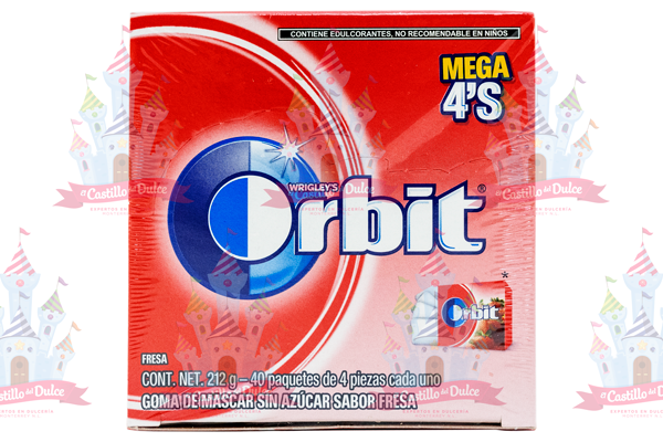 CHICLE 4P ORBIT FRESA 24/40 WRIGLEYS - EL CASTILLO DEL DULCE