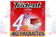 TRIDENT 4S FRESA 40/40 ADAMS - EL CASTILLO DEL DULCE