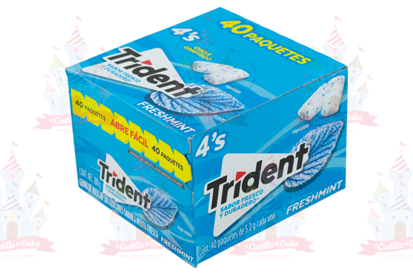 TRIDENT 4S FRESHMINT NUEVA PRESENTACION 24/40 ADAMS - EL CASTILLO DEL DULCE