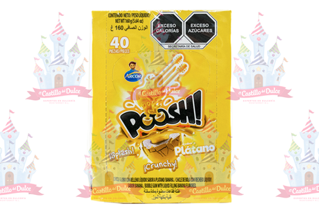 CHICLE POOSH BANANA 18/40 ARCOR - EL CASTILLO DEL DULCE