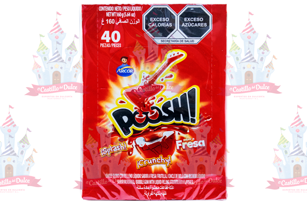 CHICLE POOSH FRESA 18/40 ARCOR - EL CASTILLO DEL DULCE