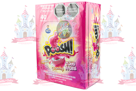 CHICLE POOSH TUTI FRUTI 18/40 ARCOR - EL CASTILLO DEL DULCE