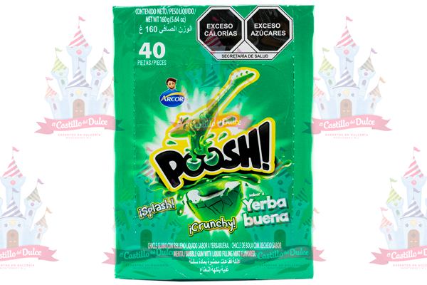 CHICLE POOSH YERBABUENA 18/40 ARCOR - EL CASTILLO DEL DULCE