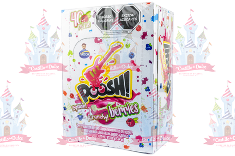 CHICLE POOSH BERRIES 18/40 PZA - EL CASTILLO DEL DULCE