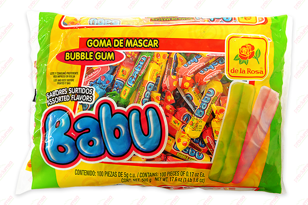 CHICLE BABU 24/100 LA ROSA - EL CASTILLO DEL DULCE