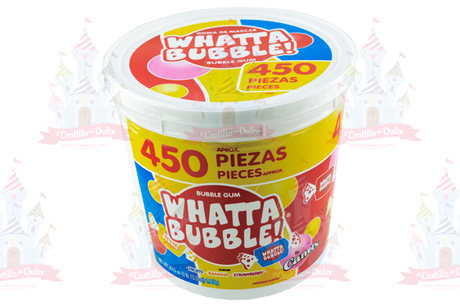 WHATTA BUBBLE CUBETA 6/450 PZAS CANELS - EL CASTILLO DEL DULCE
