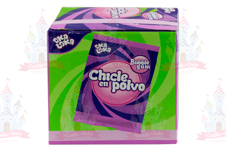 OKA LOKA CHICLE EN POLVO SANDIA Y MANZANA 18/12 PZA - EL CASTILLO DEL DULCE
